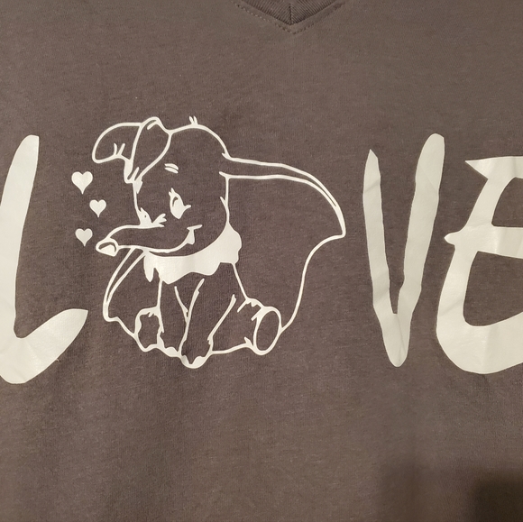 Disney Dumbo Elephant LOVE V-Neck Shirt Top - Picture 4 of 9
